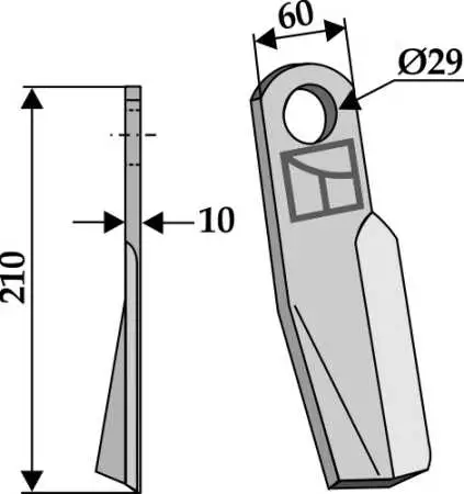 Schlegel 210x60mm - links